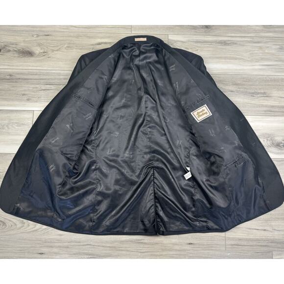 Vintage Laredo Cowboy Western Suit Blazer Jacket 44L & Pants 36 x‎ 28 BLACK USA - Picture 3 of 15